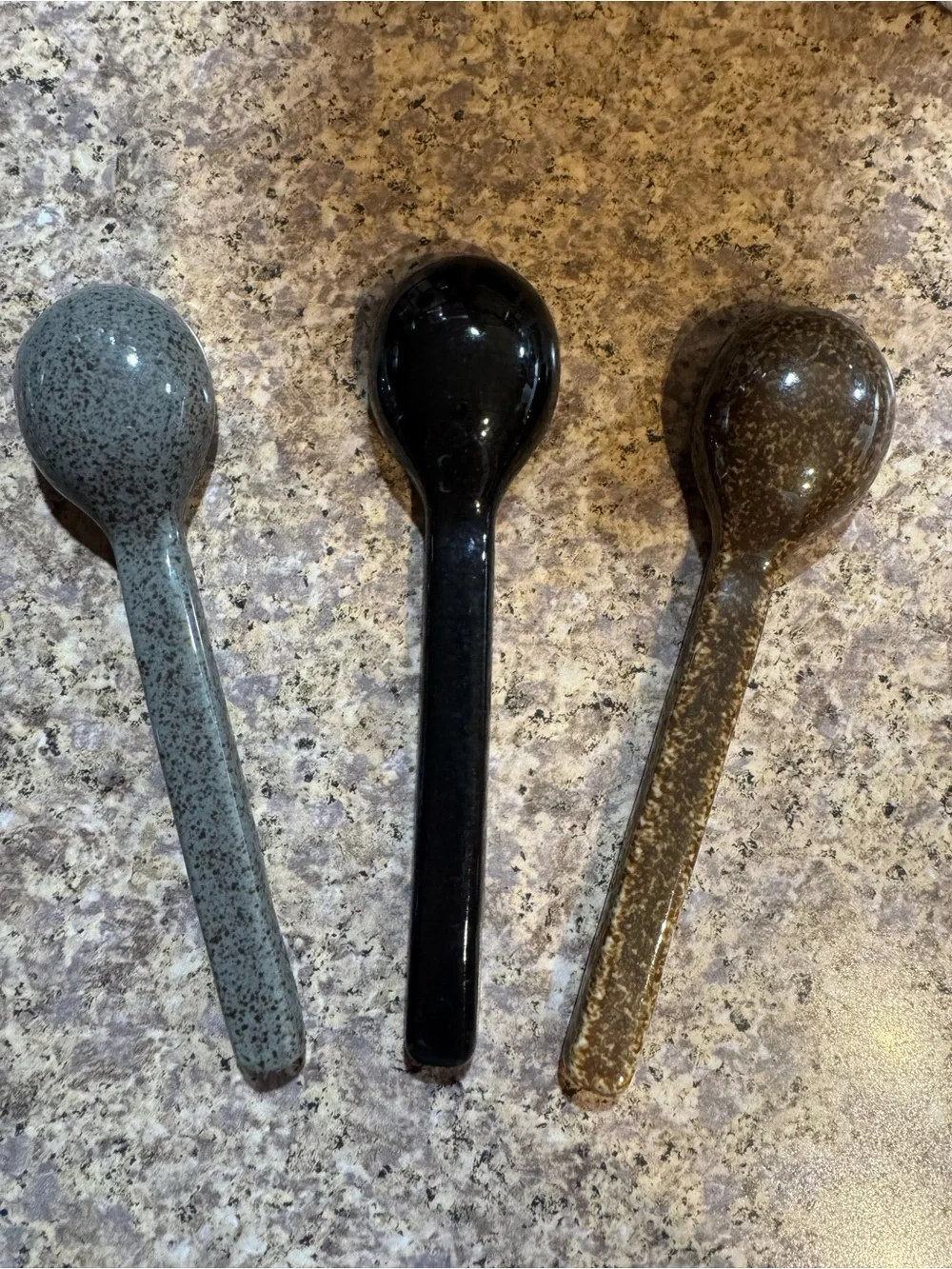 Speckled Ceramic Soup Spoon - Multi-Color Set